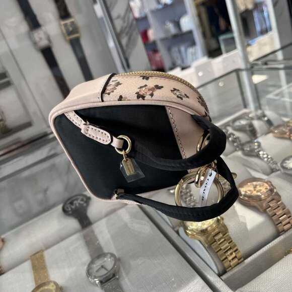 COACH MINI COURT BACKPACK BAG CHARM WITH ROSETTE PRINT CAA68 08XKE - Picture 3 of 11